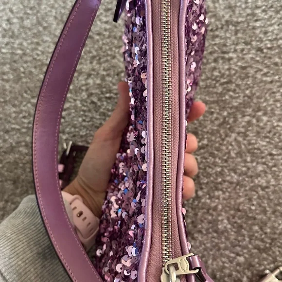 Coach Lavender Sequin Shoulder Bag - Picture 7 of 9